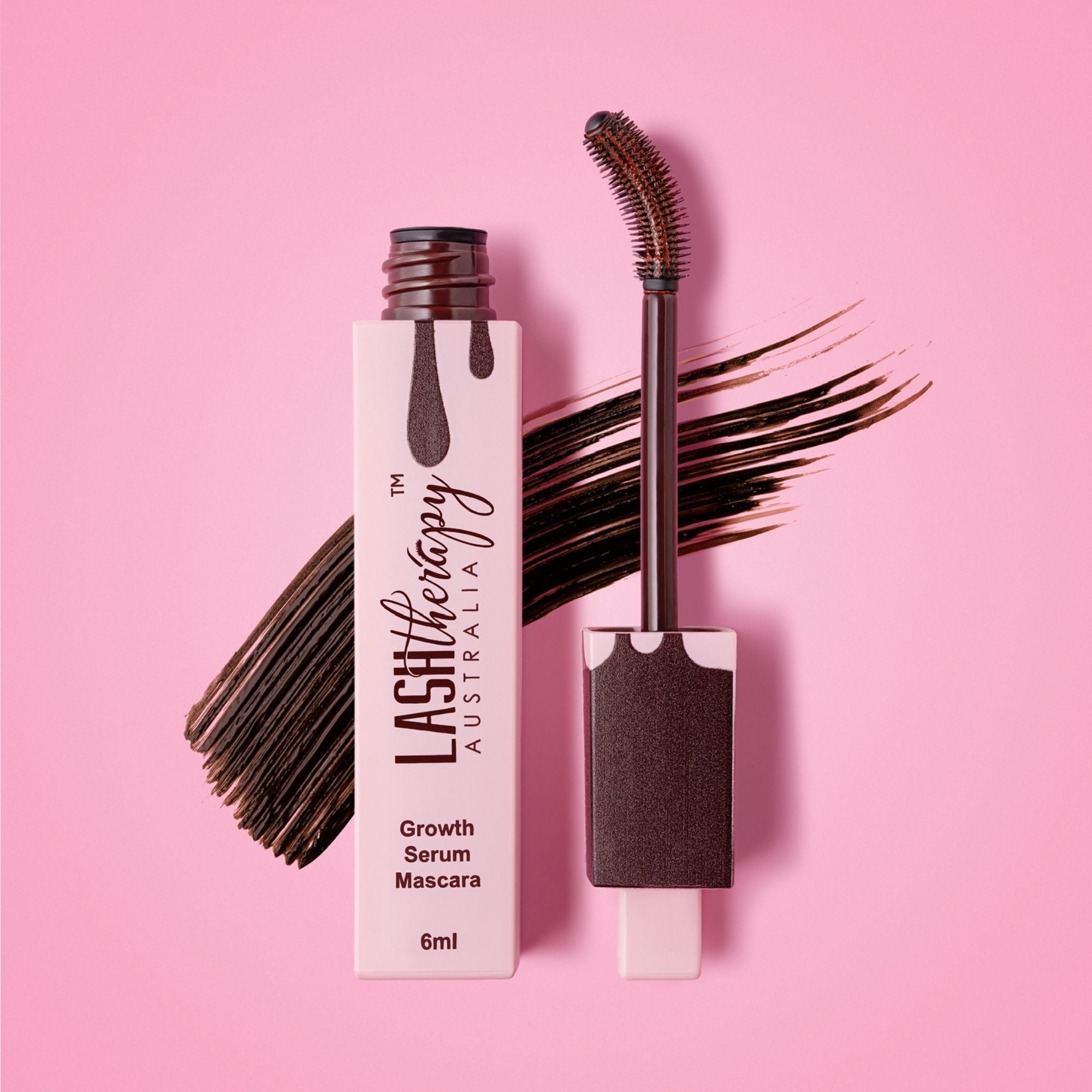 Lash Therapy Australia Everylash brown growth serum mascara with curved wand applicator