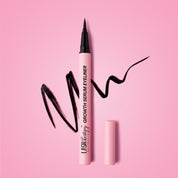 Lash Therapy Australia Growth Serum Eyeliner with precision liquid eyeliner tip on pink background.